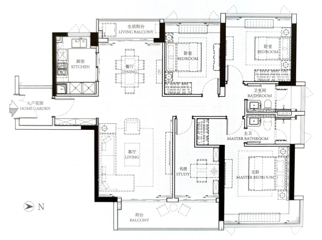 天河公园一手现楼天麟府瑧林113~172㎡，即买即入住