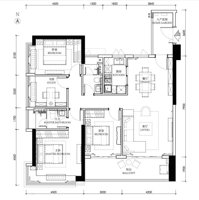 天河公园一手现楼天麟府瑧林113~172㎡，即买即入住