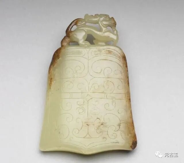 黄玉龍紋玉珩 和田玉 古玉 古玉擺件 中国古玩 中国美術 唐物骨董