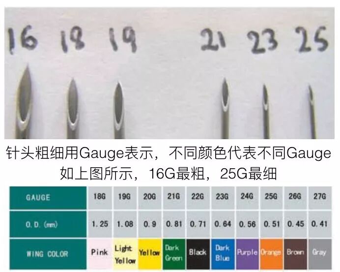 fig-3 不同注射器针头的粗细