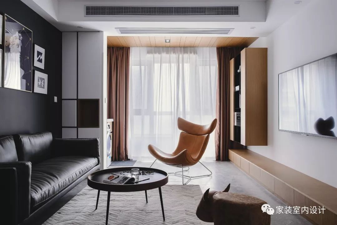 110㎡現代三居，冷酷黑+溫潤木，打造乾淨舒適的質感空間！ 家居 第5張