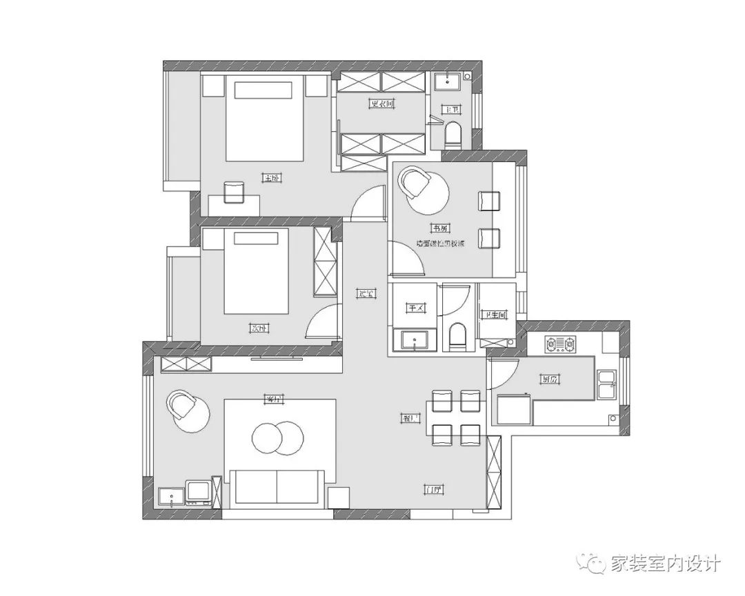 110㎡現代三居，冷酷黑+溫潤木，打造乾淨舒適的質感空間！ 家居 第3張