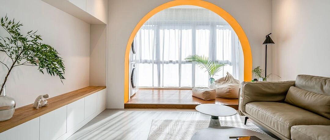 100㎡治愈又有活力的小家，下沉式玄关、客厅，好处多多！