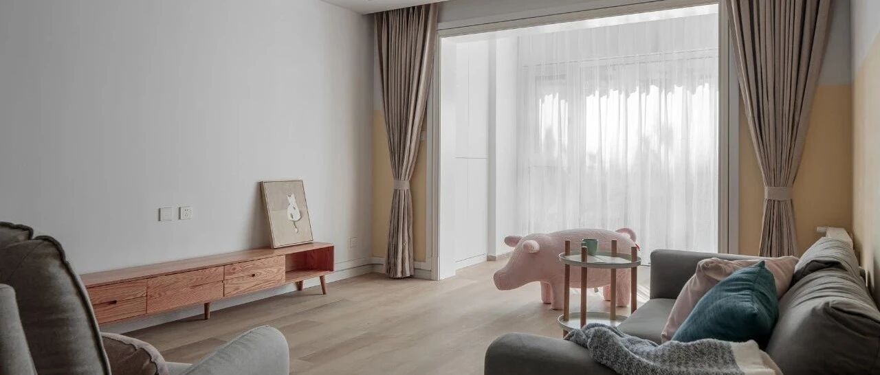 123㎡自然简约三居，柔和的色调，打造温暖舒适宜居之家