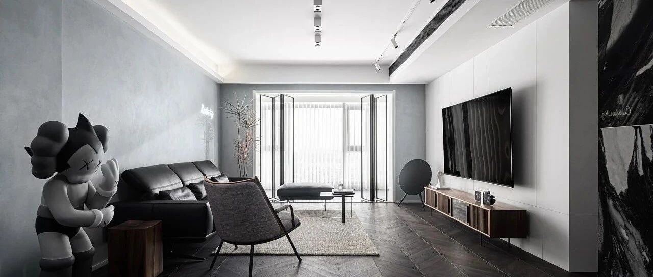 148㎡现代时尚风格两人居，三居改两居，优化动线，提升居住品质