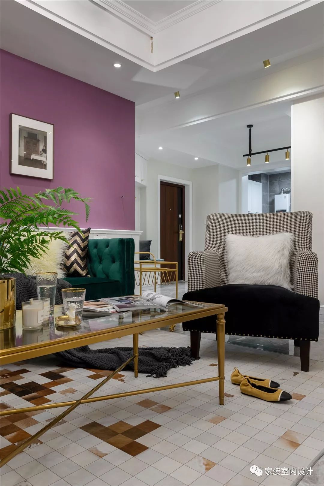 130㎡美式輕奢婚房，客廳紫色的背景，夢幻而浪漫！ 家居 第9張