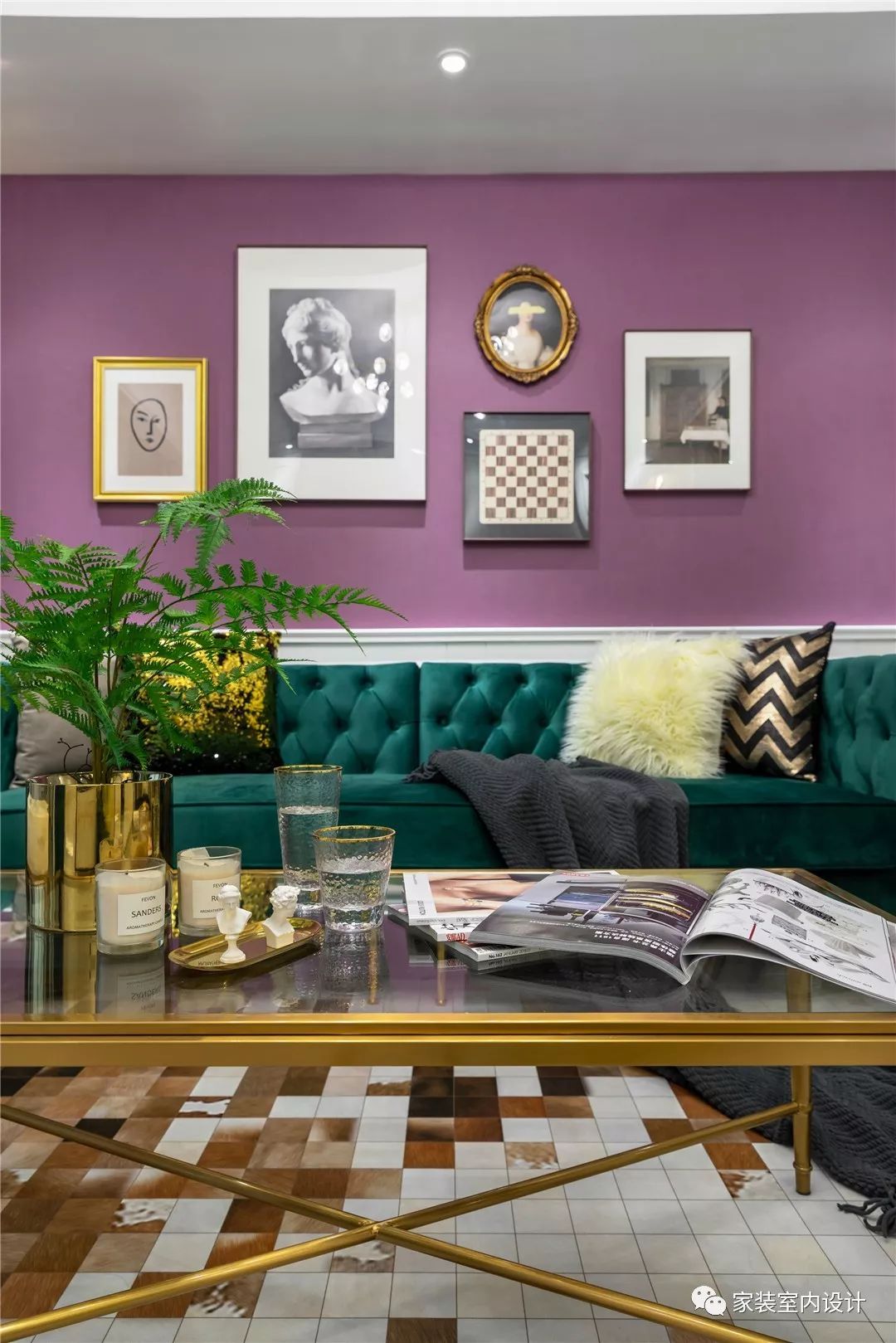 130㎡美式輕奢婚房，客廳紫色的背景，夢幻而浪漫！ 家居 第8張