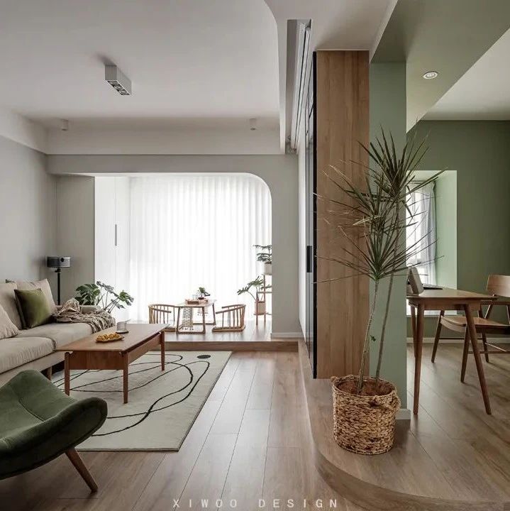 屋主想要的弧形、展藏、生态、温馨浓馥......在这个96㎡小家中统统实现~