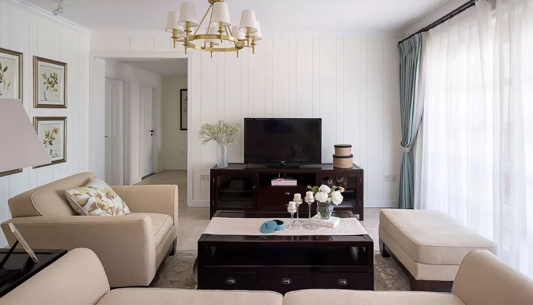 136平美式三居室，优雅清新，好看极了！