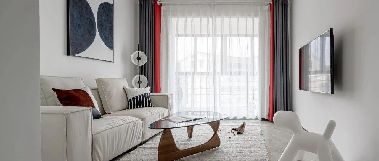 89m²二手房的完美蜕变，给家添一抹红，惊艳了时光~