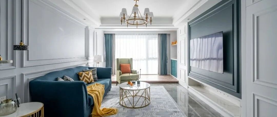 125㎡清新雅致美式三居，为屋主开启精致轻奢生活