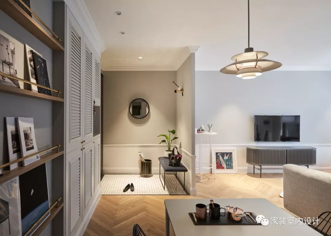 60㎡北欧风格装修，人字拼木地板才是空间”主角“！