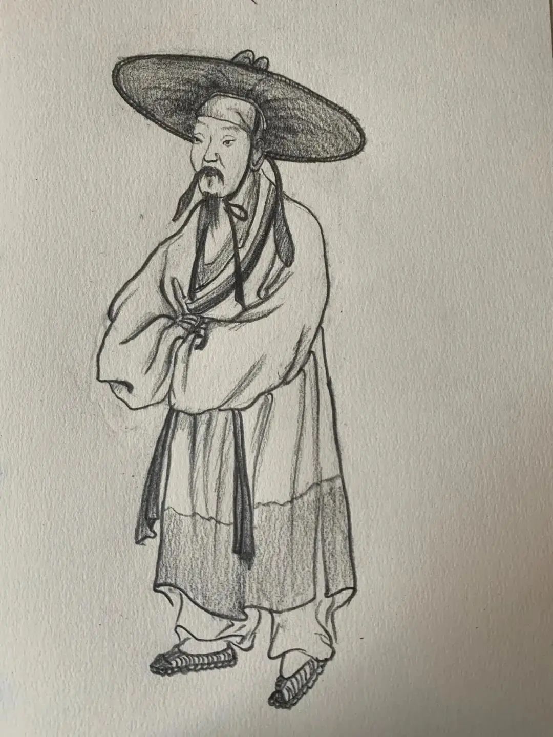 陆游素描图片