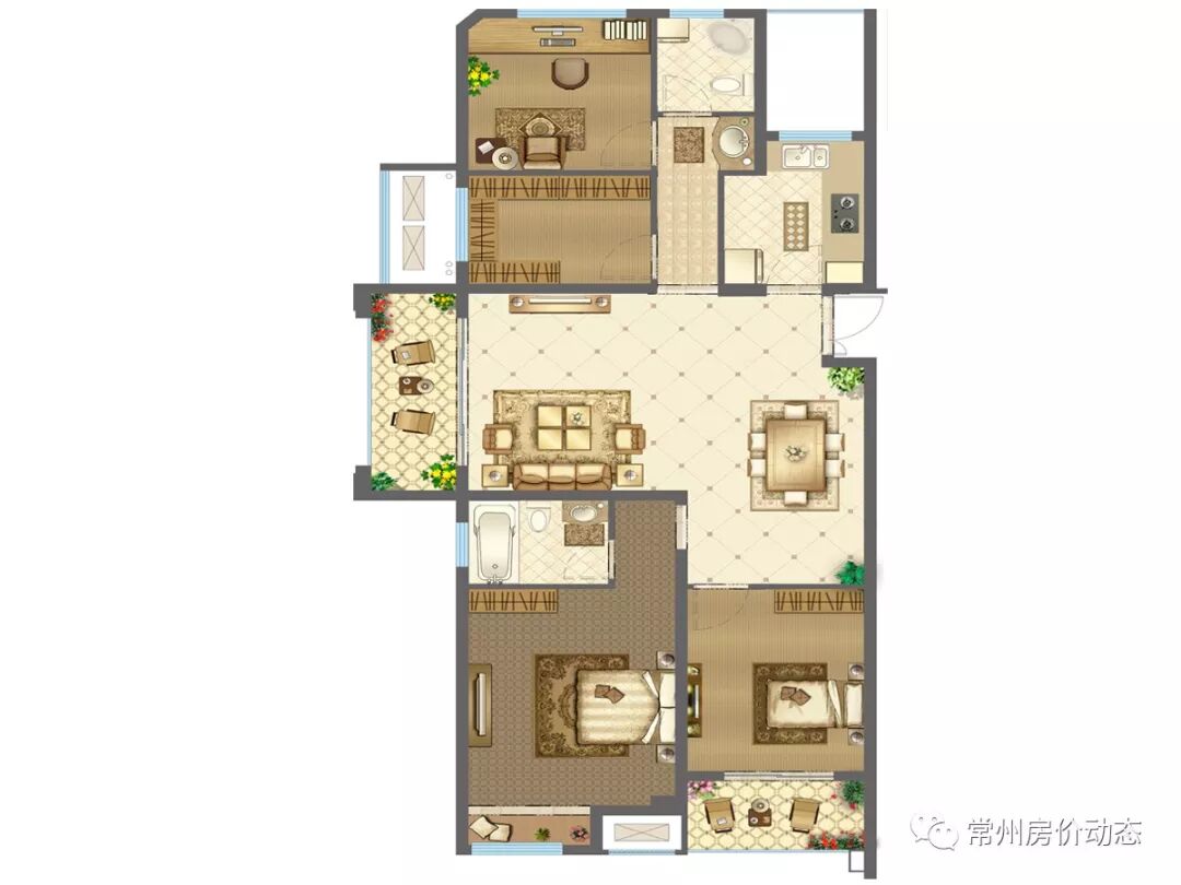 (135㎡户型图)(159㎡户型图)晋陵文锦地处钟楼区核心板块,地理位置