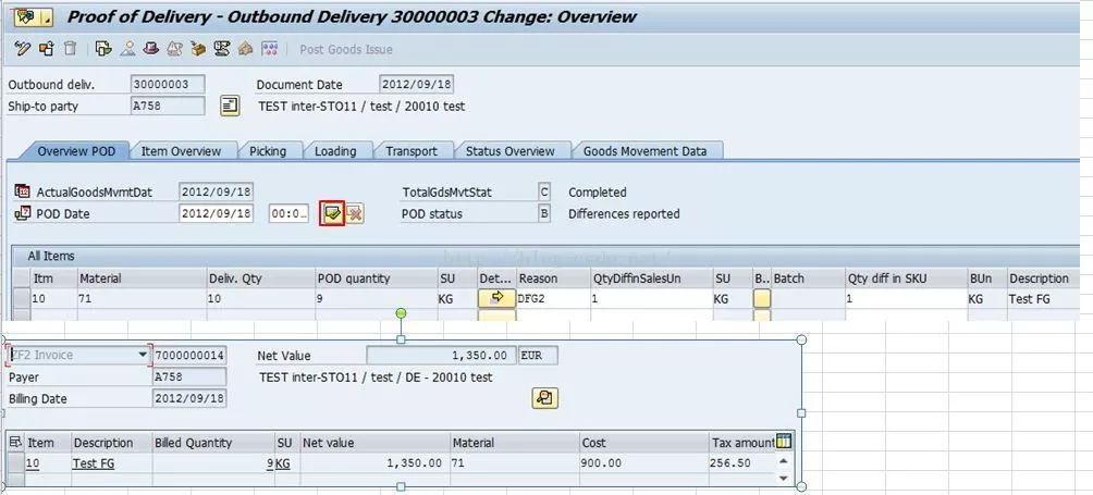 SAP SD模組中POD功能使用方法