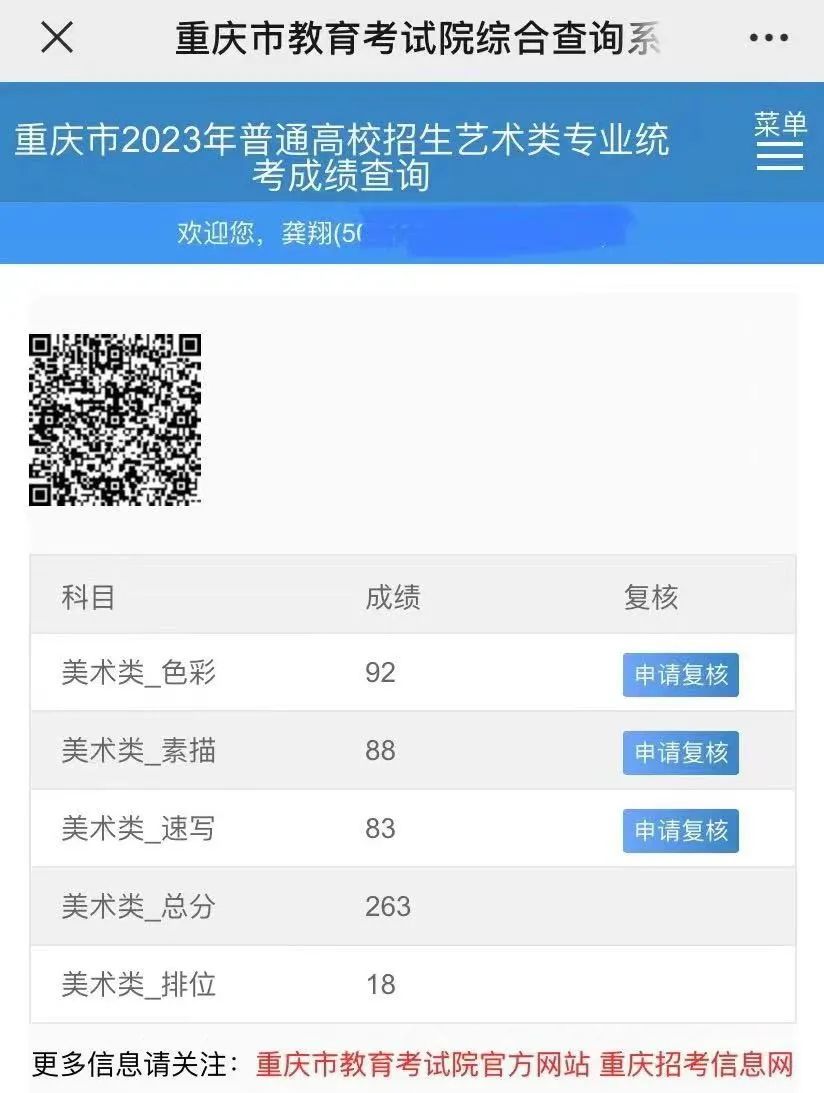 我校高三美术生专业统考获渝东南第一 单科重庆市第三