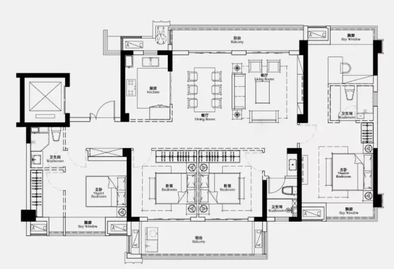 左海烟山江翠170㎡户型图