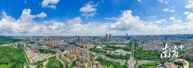 中山中心城区局部鸟瞰。