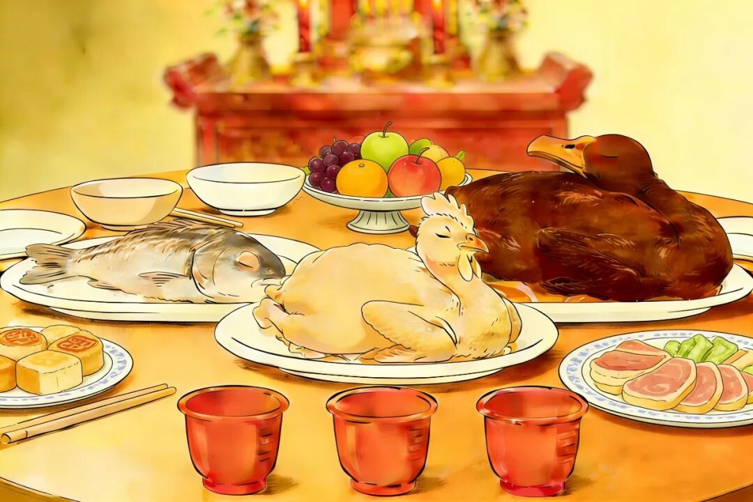 鸡、鸭、鱼“三牲”。