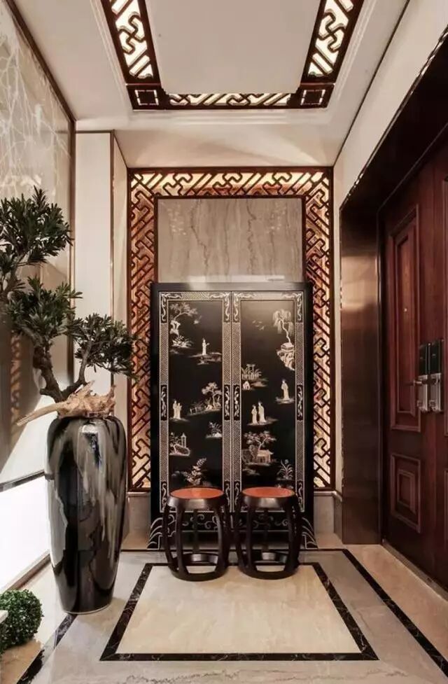 新中式玄关推开门就让你惊艳于心的设计