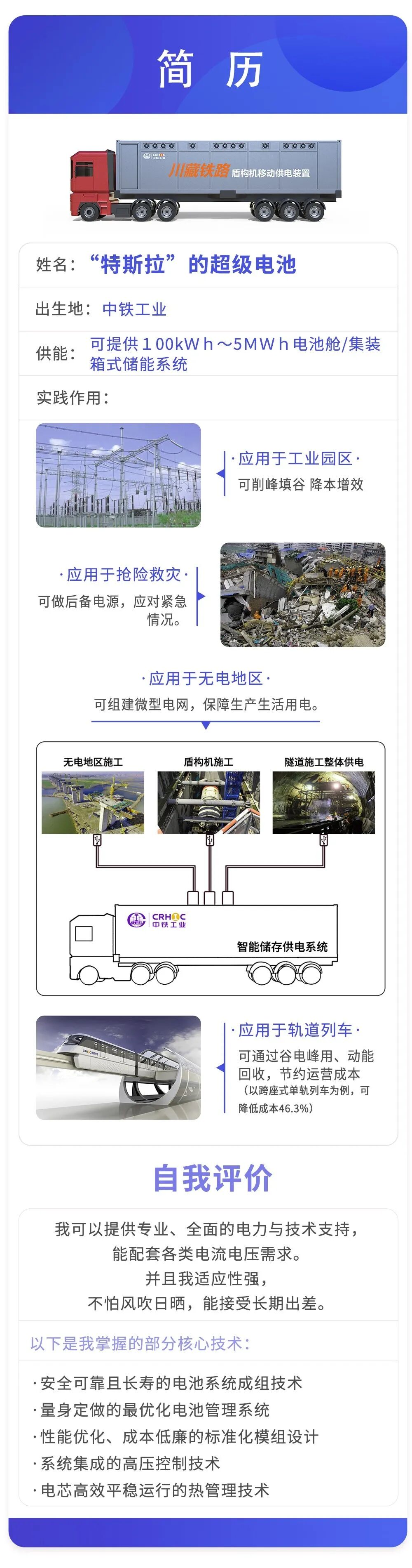 中铁工业自主研发智能储能供电系统