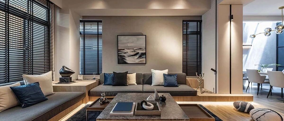 214.5㎡天井透天宅：新中式+墨绿，竟然可以这么美！