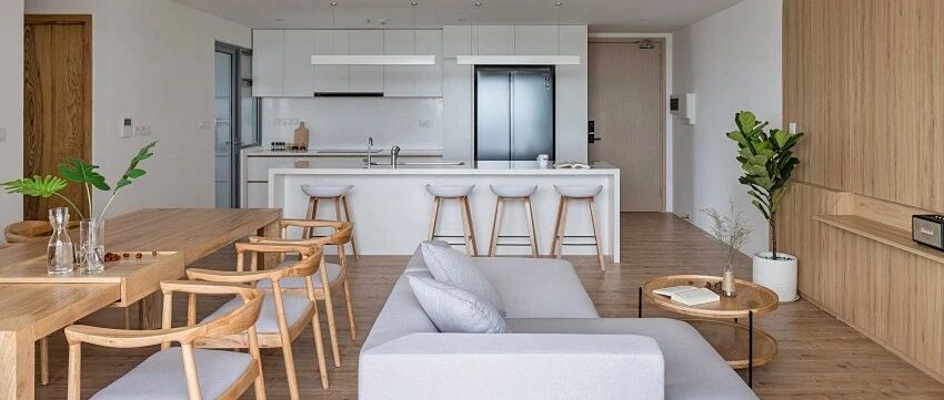 119㎡宁静日式和风宅：柔弧中的光影流动！