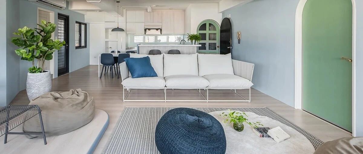 76㎡粉绿清新小窝，也可以宽敞又自在!