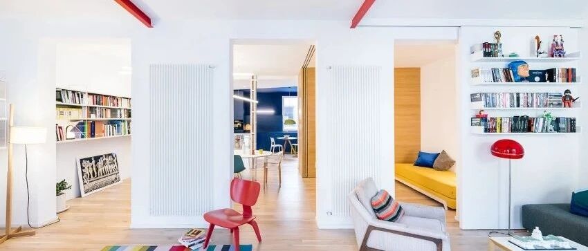 125.4㎡缤纷单身公寓翻新，住进几何色块艺术画！