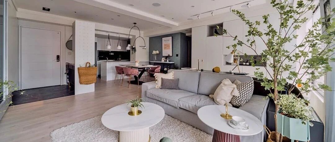 115.5㎡温暖日光宅，巧用莫兰迪配色,温暖又高级!