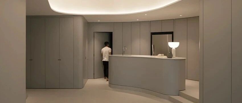 这个115.5㎡弧形极简住宅 ，才是一个人的高配！