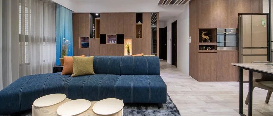 79㎡蓝色超高级：海洋风打造温馨舒适四口之家