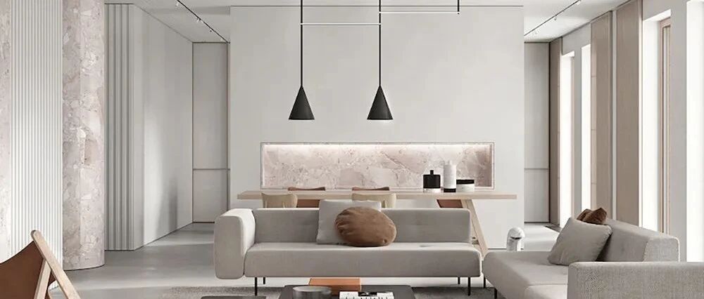 俄罗斯190㎡现代简约清新公寓，木栅栏让家充满轻松宁静的气息!