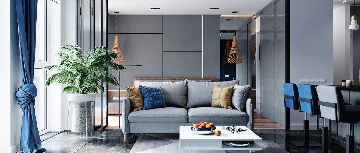 这3种设计案例拼色太好看了：当明亮蓝遇上灰简约美