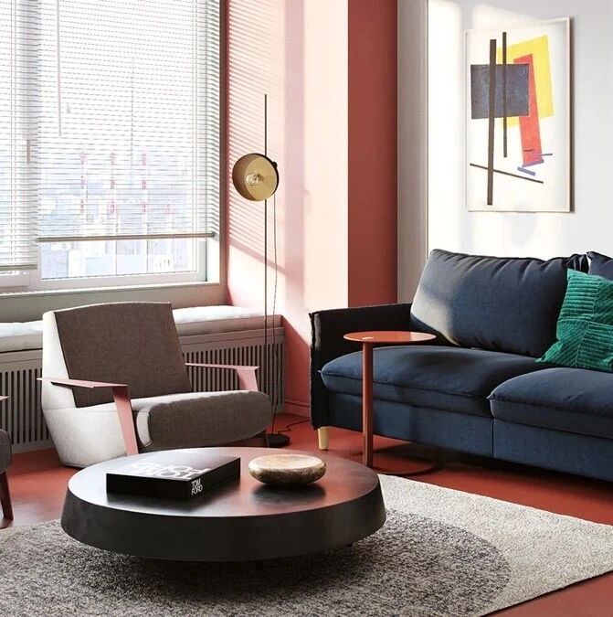 不喜欢极简？这套用色忒大胆的80㎡住宅适合你!