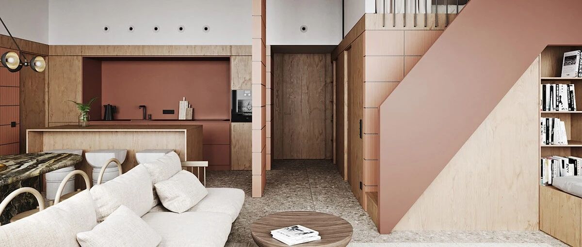 以珊瑚橘开头，以大理石结尾，这套75平公寓唤发活力居室