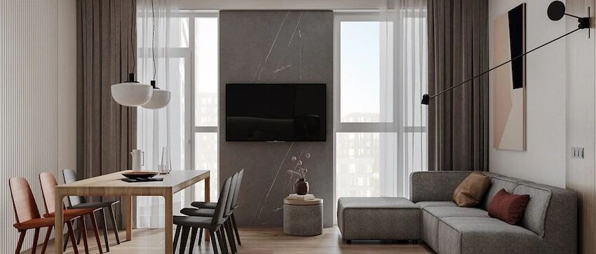 118.8㎡​以木色木栅栏做隔断，简洁而又温馨