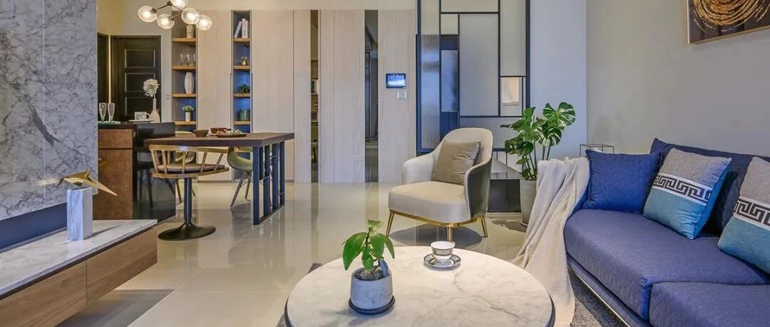 狭长型客厅，99㎡这样设计准没错啦~