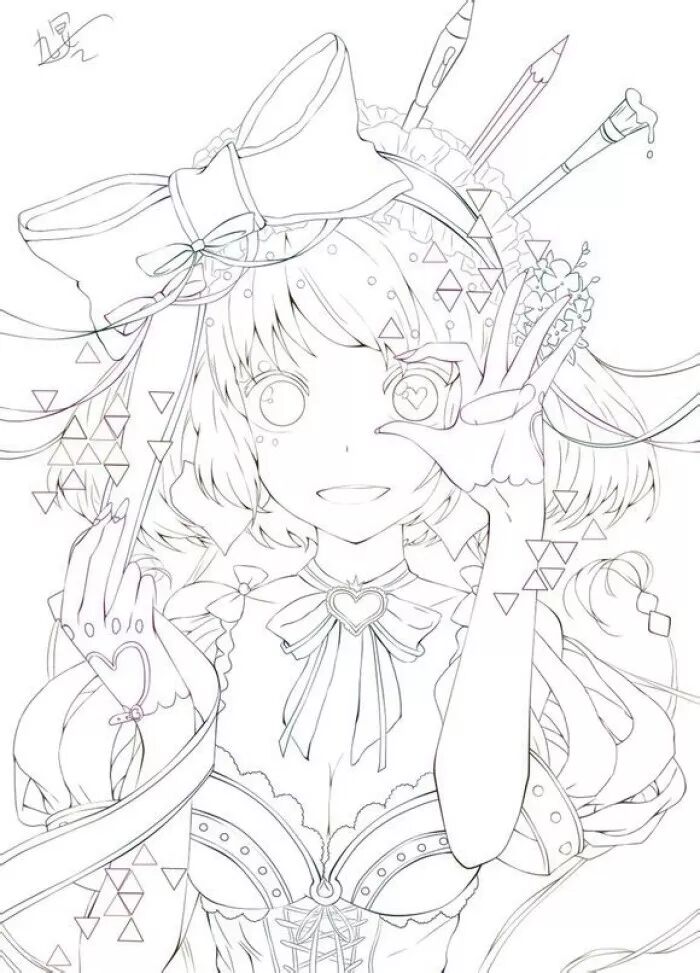 pssai转手绘教程一大波动漫美眉线稿素材有没有人想要啊