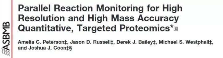 2012年发表在蛋白质组学领域的顶级期刊MCP上的这篇文献报道