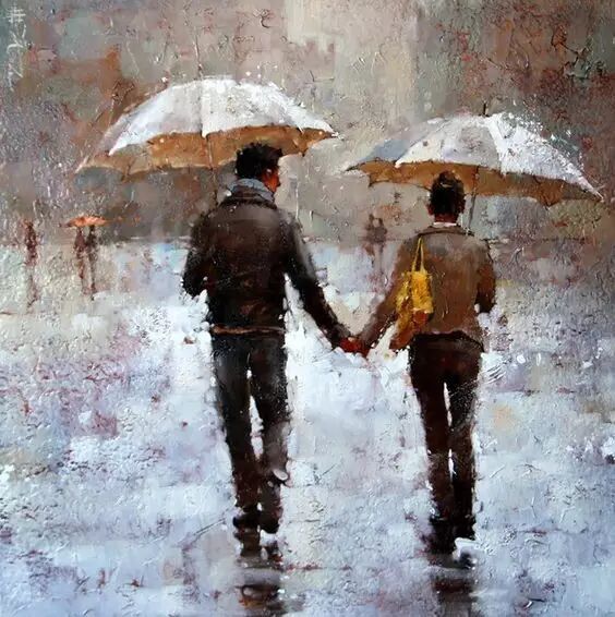 俄罗斯画家andrekohn的雨中情