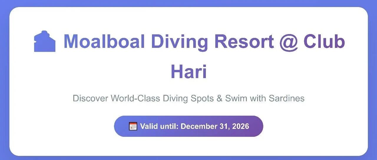 【Cebu Moalboal Philippines】6 Day 5 Night Diving Trip (Club Hari Dive Resort) 6天5晚宿务墨宝潜水之旅 墨宝潜水度假村@Cl
