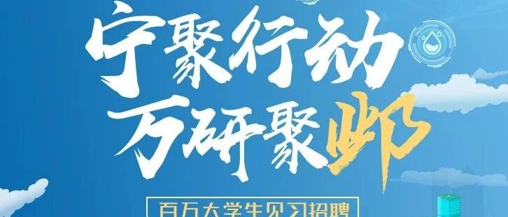 宁聚行动 万研聚邺  百万大学生见习招聘