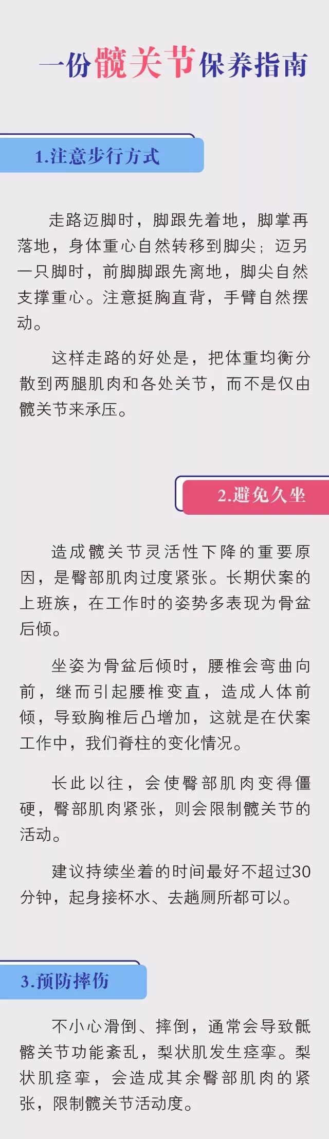 收藏这份「髋关节保养指南」