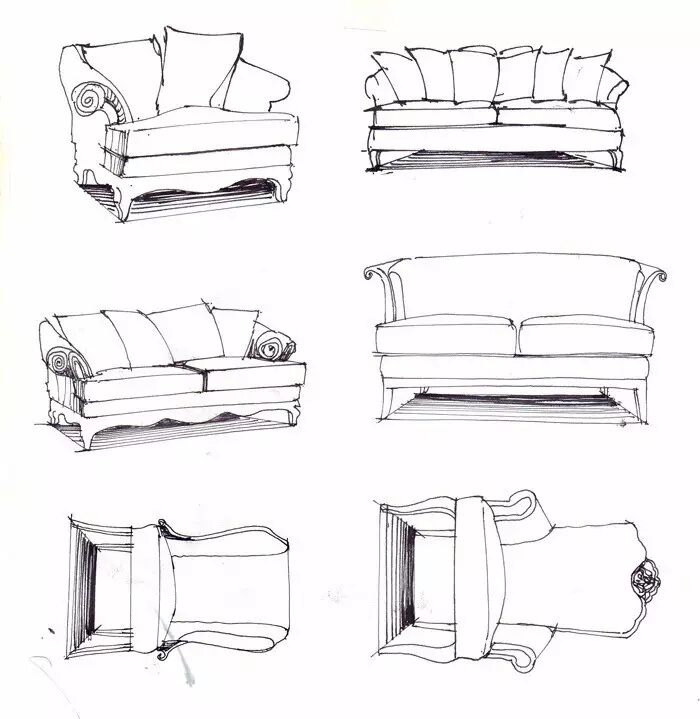 设计欣赏∣室内手绘单体表现技法作品赏