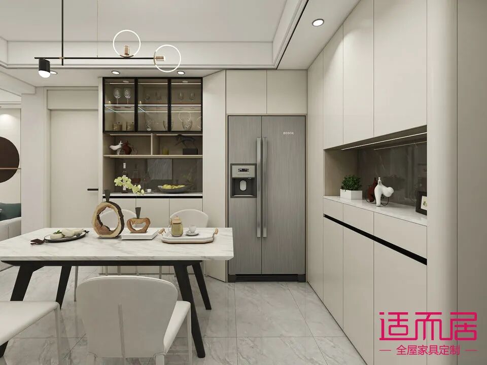 适而居全屋定制|餐边柜这样设计，让你的家颜值提升两倍...