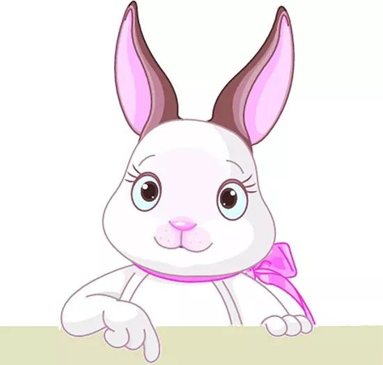 粉红色可爱卡通动物兔子小猪幼儿园模板