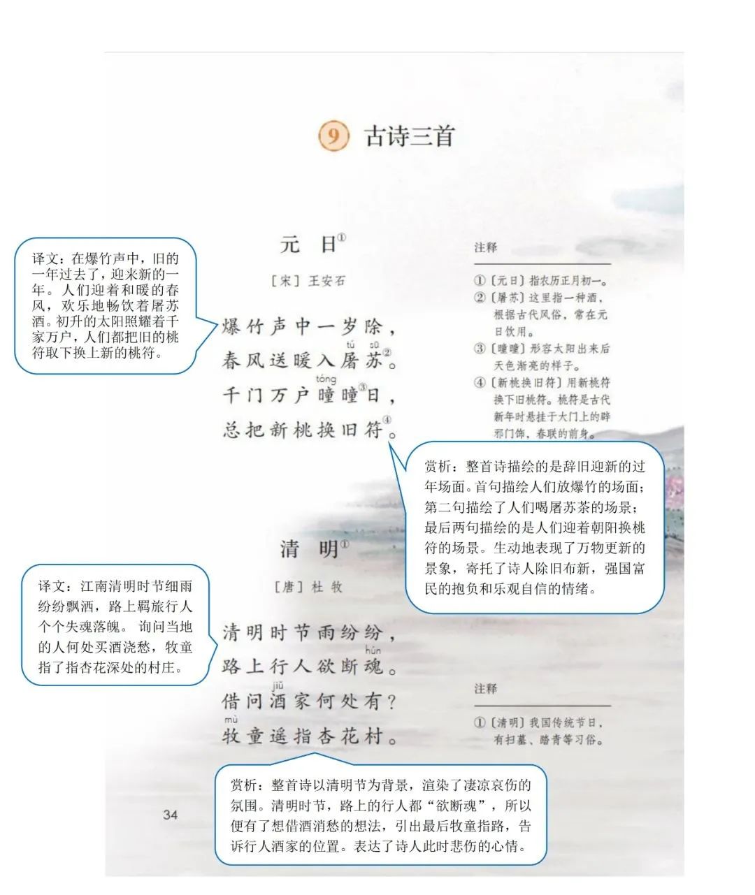 课堂笔记部编版语文三年级下课堂批注范文丨可打印