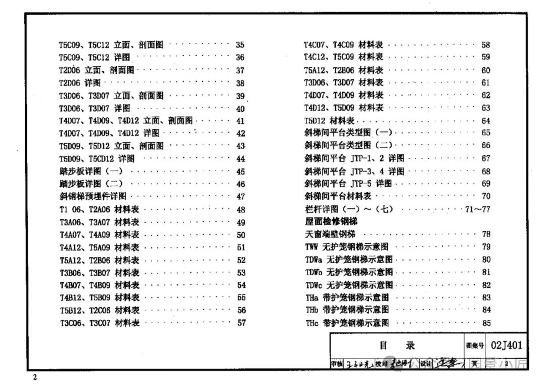 钢梯标准图集02j401