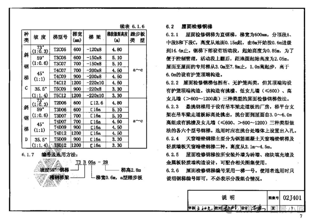 钢梯标准图集02j401